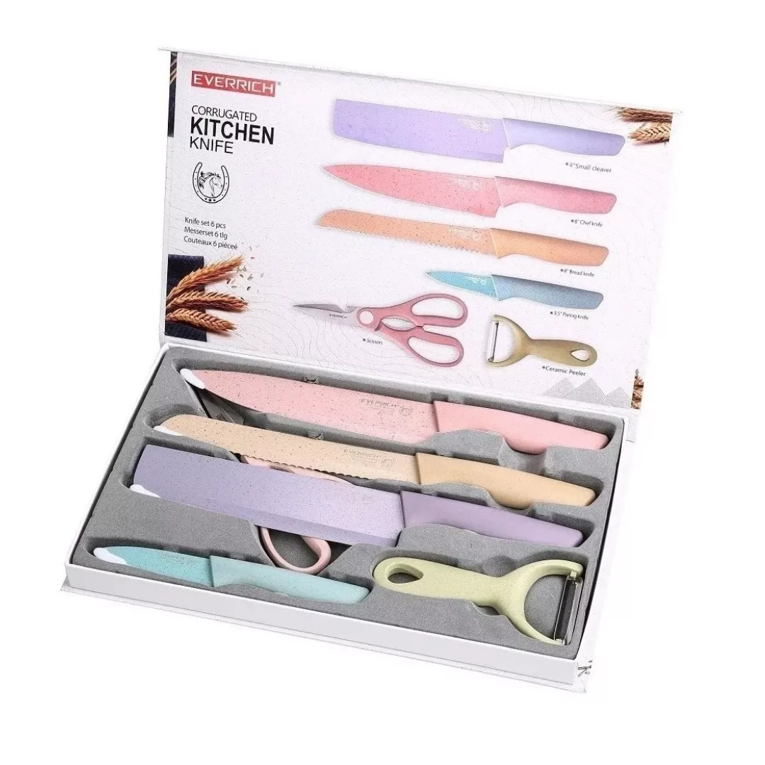 Set De Cuchillos Pela Papas Tijeras Jueg